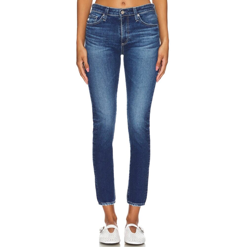 AG Farrah Skinny Ankle High Rise Jeans Lucerne Blue Womens 31R Denim Casual